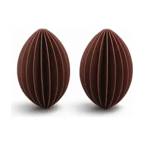Simiu - Juleophæng - 6 cm - Oval - Bordeaux Rød - 2 pak - Outlet
