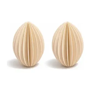 Kundernes valg | Simiu - Juleophæng - 6 cm - Oval - Beige - 2 pak
