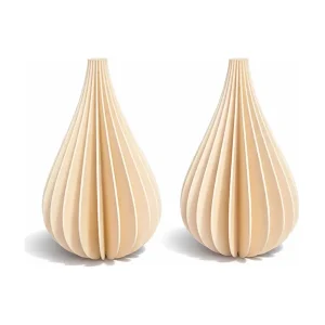 Simiu - Juleophæng - 6 cm - Dråbe - Beige - 2 pak - Begrænset lager