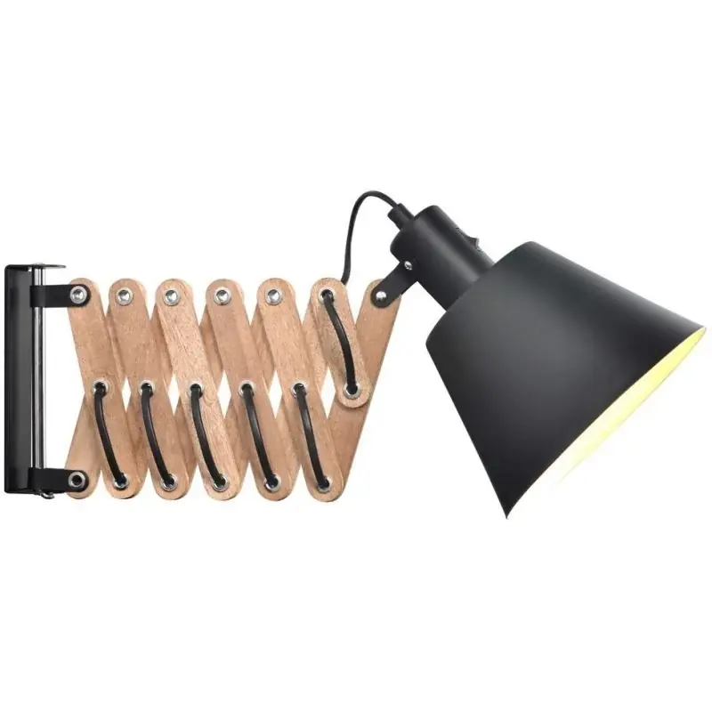VINTAGE SAXLAMPE SORT/OLIERET VALNØD | Køb nu