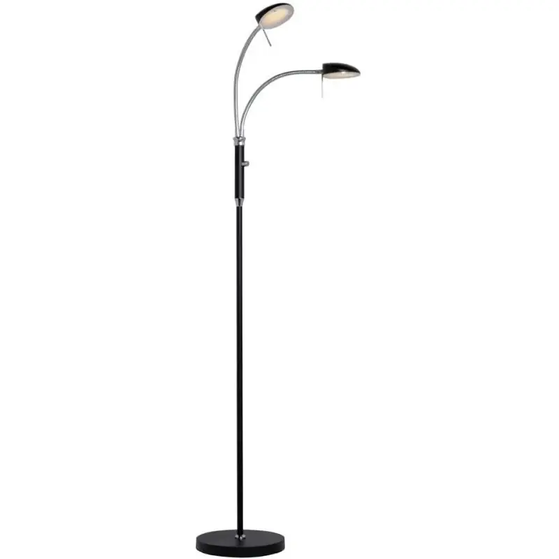 Bedste pris - VEGAS GULVLAMPE 2 ARM SORT