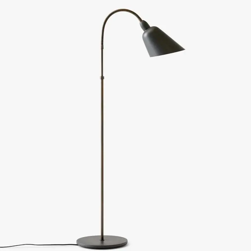 Outlet | BELLEVUE AJ7 - GULVLAMPE - GRÅ/BRONZERET MESSING