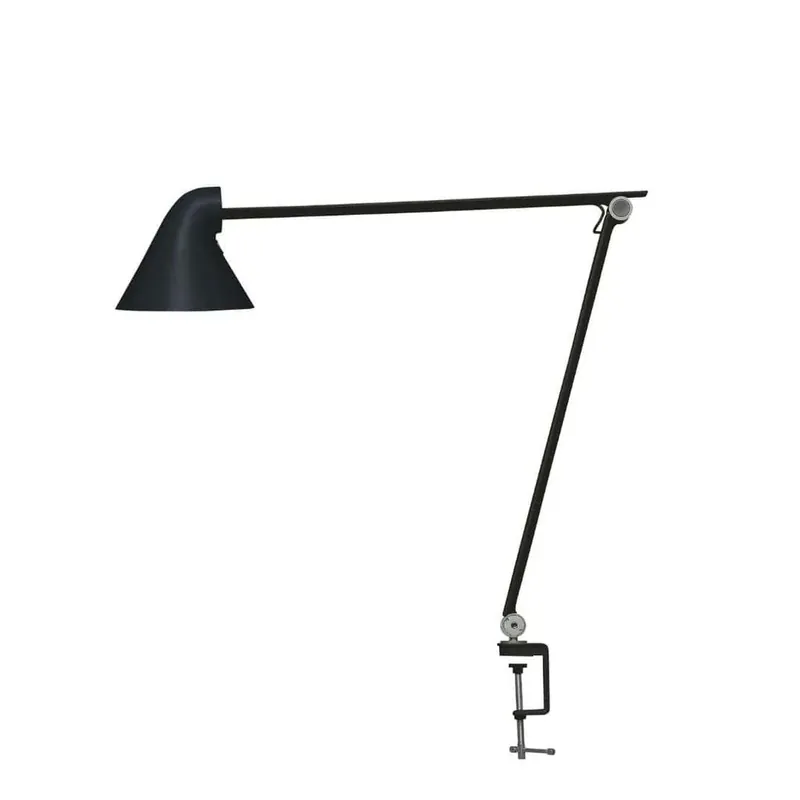 Hurtig levering - Njp Bord - Skrivebordslampe - Sort Med Bordklemme 3000 K