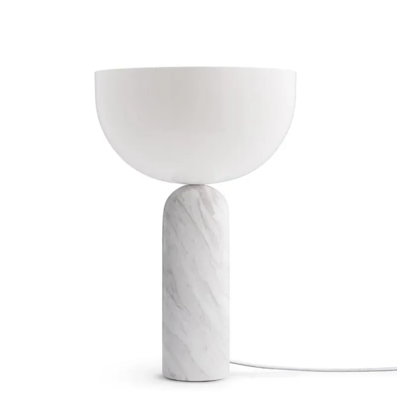 Kizu Bordlampe Hvid Marmor Large - New Works - Toppris