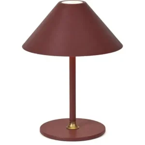 Kampagnepris - HYGGE BORDLAMPE Ø19 MAROON RØD BATTERI LED