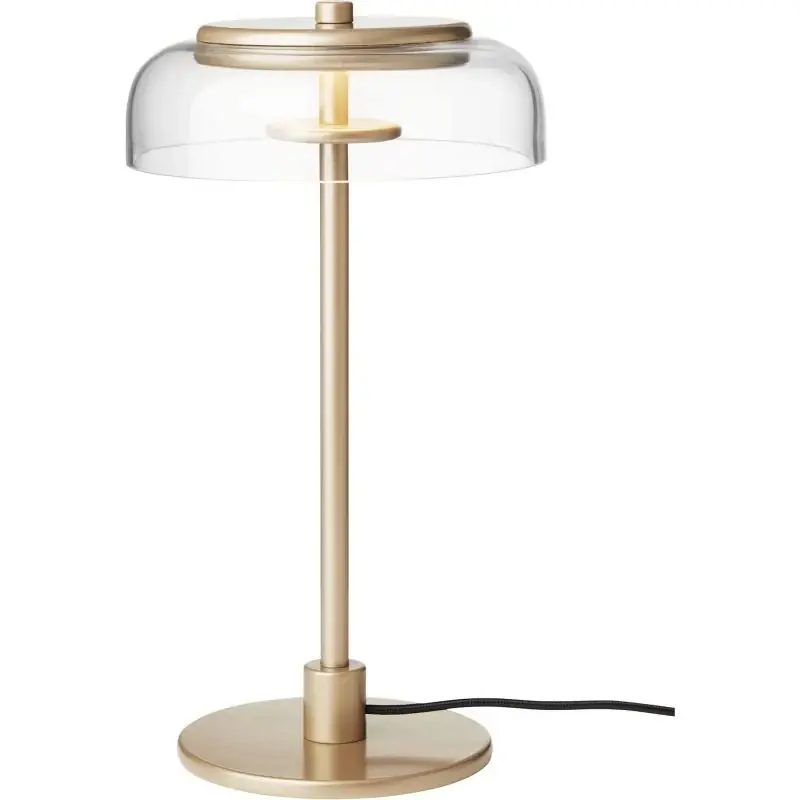 Bedste pris | Blossi Bordlampe - Nordic Guld/Klar LED med indbygget dæmper