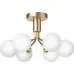 APIALES 6 LOFTSLAMPE BØRSTET MESSING/OPAL - Hurtig levering