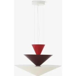 Hurtig forsendelse | GIO LN15 - PENDEL Ø92 - VERMILION RED, DARK BURGUNDY OG ECRU WHITE