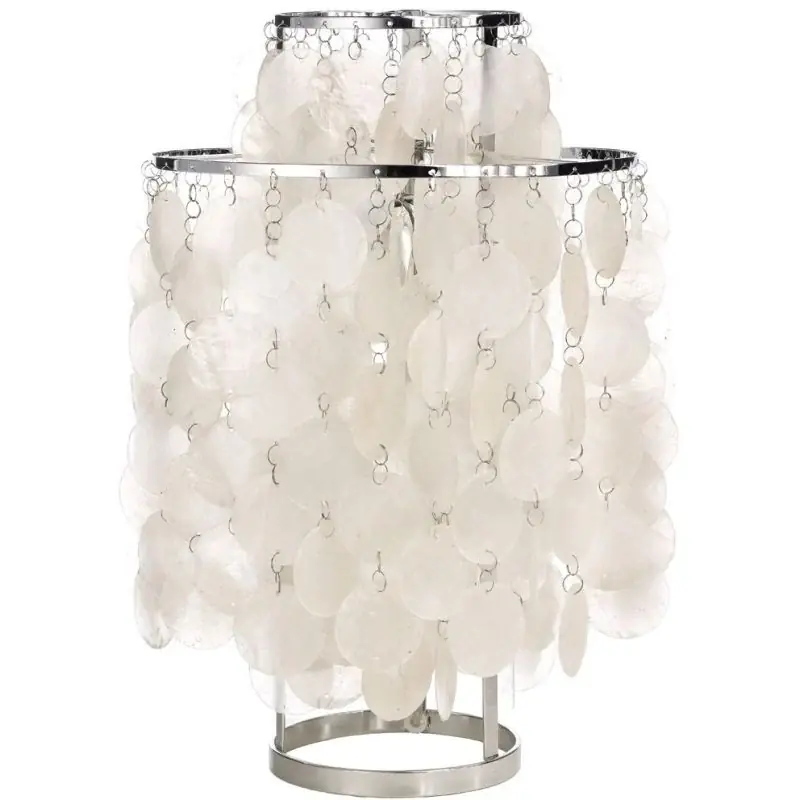 Bestil online | Verpan Fun 2TM Bordlampe - Krom & Perlemorsskaller Designklassiker