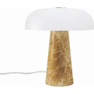 Kampagnepris | GLOSSY MINI BORDLAMPE BEIGE MARMOR