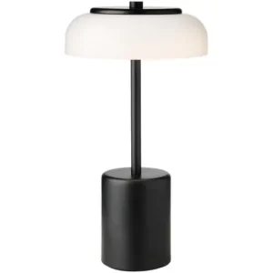 Blossi Mini Portable Bordlampe - Nuura (Sort/Opal, Genopladelig, USB-C) - Køb nu