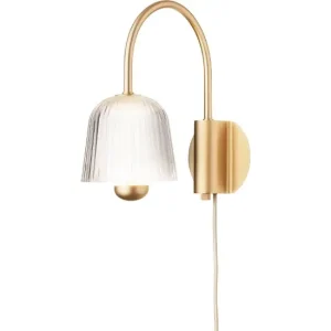Rabat | ASTEEA VÆGLAMPE SATIN MESSING/OPAL