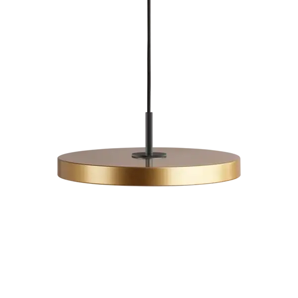 Asteria Medium Brass - Black Top 43 x 14 cm, 2.7m cordset - God pris