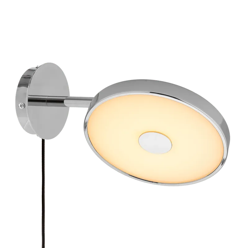 Nyhed | Asteria wall short - Polished Steel w. hardwire add on
