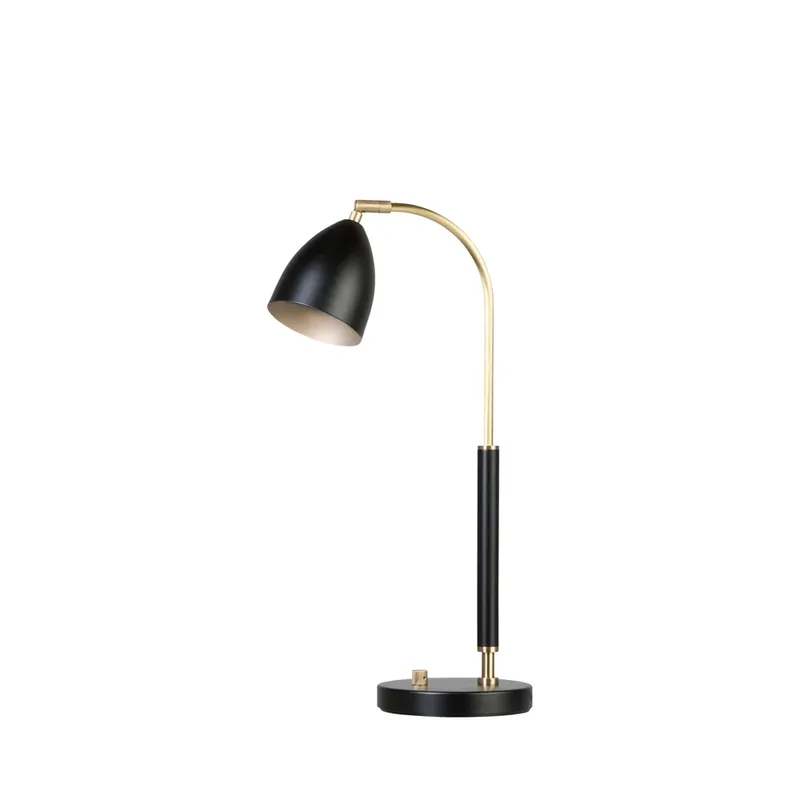 Bordslampa Deluxe svart/mässing | Skarp pris
