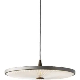 Kampagnetilbud | LE KLINT SOLEIL 198 S Ø35 SILVER RØGET EG PAPIR PENDEL