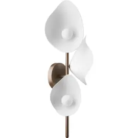 Fabrikspris - NUURA FLORII 3 MØRK BRONZE/HVID VÆGLAMPE