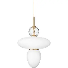 Begrænset antal | NUURA RIZZATTO 43 SATIN MESSING/OPAL PENDEL