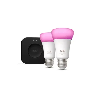 Særpris - Philips HueStartsæt 2 x E27 pærer + Bridge Pro
