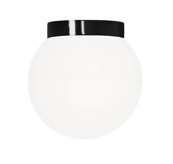 Bestil nemt - Classic Globe 300 loftlampe / væglampe IP44, sort/mat opal