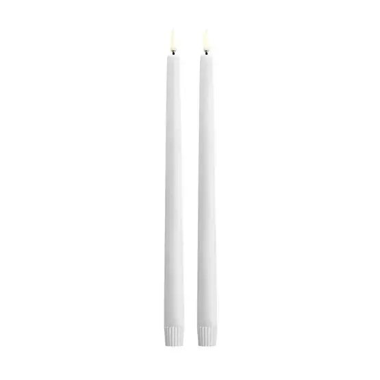 LED stagelys, Nordic white, Smooth, 2-pak, 2,3x32 cm - Direkte fra fabrikken
