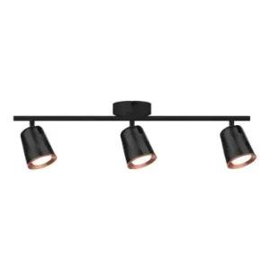 18W sort LED væglampe3000K, 3 hoveder - Tilbud
