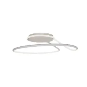 24W Designer LED loftlampeØ25cm, hvid, cirkel design, 4000K neutral hvid - Rabat