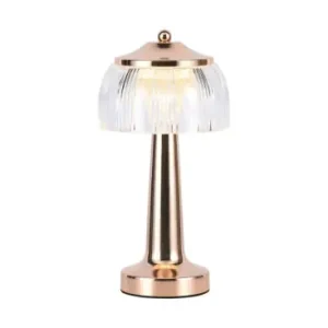 1W genopladelig LED bordlampe, French Gold3-i-1, 1800mAh batteri, IP20, 13,5x26,5cm - Begrænset lager
