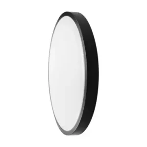 18W LED sensorlampeIP44, Ø29,5cm, Sort kant, indbygget sensor, fjernbetjening, inkl. lyskilde - Kun kort tid
