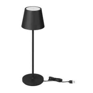 1,5W LED bordlampe, genopladelig3000K, IP54, touch dæmpbar, sand sort, inkl. trådløs opladning | Kundernes favoritter
