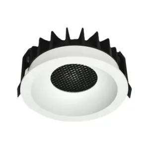 12W Ø8,6cm Blændfri CCT Downlight RA90Hul Ø7,5 cm, Mål Ø8,6 cm, 3 lyskulører, hvid front, Honeycomb | God pris