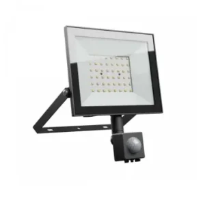 Topprodukt - 50W projektør med sensorIP44, Sort, arbejdslampe, PIR sensor