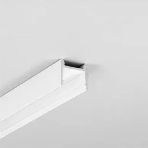 Ny vare | 2m aluprofil HOOD14 F/U1Hvid lakeret, påbygning, LED skinne