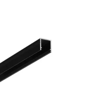 2m aluprofil SMART10 AC2/ZSort anodiseret, påbygning, LED skinne - Populært valg