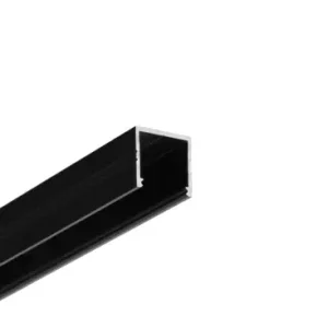 1m aluprofil SMART16 BC3/U4Sort anodiseret, påbygning, LED skinne | Sikker betaling