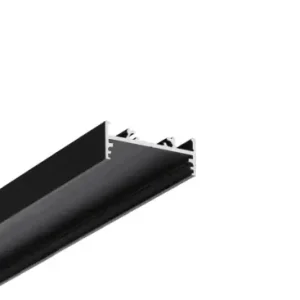 Dagens tilbud | 2m aluprofil VARIO30-01 ACDE-9/TYSort anodiseret, påbygning, LED skinne