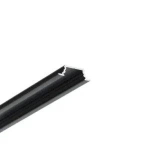 2m aluprofil GROOVE10.V2 A1C/USort anodiseret, indbygget, LED skinne - Topprodukt