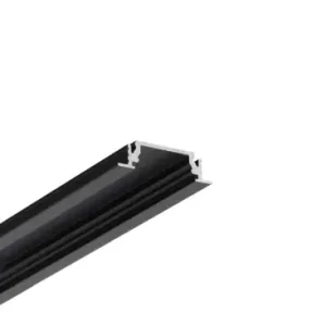 Særtilbud | 1m aluprofil GROOVE14 EE7F/TYSort anodiseret, indbygget, LED skinne