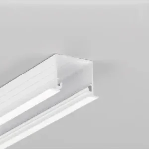 1m aluprofil LINEA-IN20 EE7F/U7Hvid lakeret, indbygget, LED skinne - Anbefalet valg