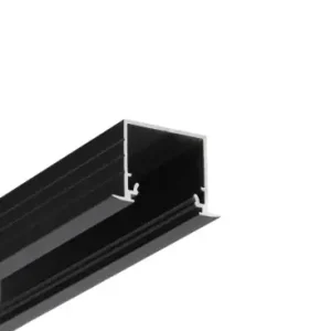2m aluprofil LINEA-IN20 EE7F/U7Sort anodiseret, indbygget, LED skinne | Kampagnetilbud