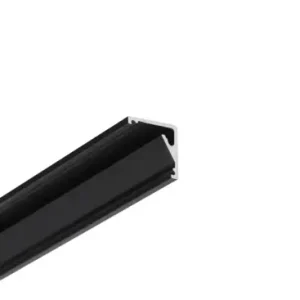 Godt tilbud | 2m aluprofil CABI12 ESort anodiseret, hjørne, LED skinne