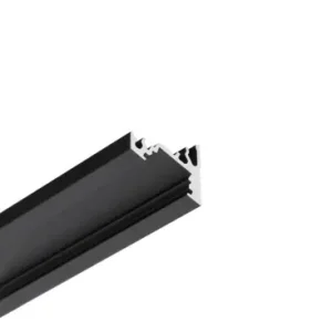 2m aluprofil CORNER10 BC/UXSort anodiseret, hjørne, LED skinne - Eftertragtet