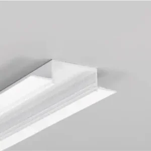 2m aluprofil VARIO30-04 ACDE-9Hvid lakeret, indspartling, LED skinne - Kun i begrænset tid