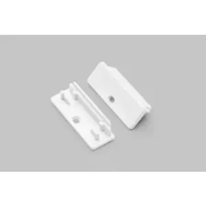 Superpris | 1 stk. Endestykke WIDE24Med hul, hvid