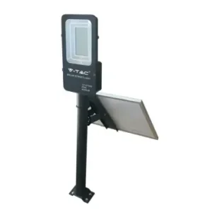 Kundernes favoritter - 50W Solara LED gadelampe med solcelle4000lm, IP65, 4000K, inkl. fjernbetjening og batteri