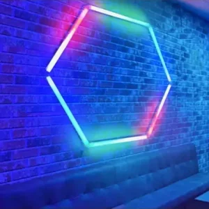 20W Hexagon RGBIC 1 felt komplet sætInkl. bluetooth controller og strømforsyning | Lav pris