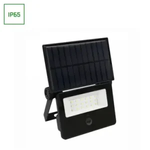 10W solcelle LED projektør med sensorIP65, PIR sensor, aftageligt solpanel, udendørs - Populært produkt