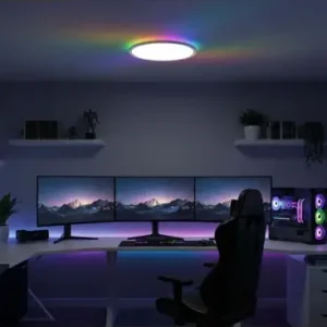 39W CCT loftlampe med RGBIC backlightØ30cm, Tuya, inkl. fjernbetjening | Kundernes favorit