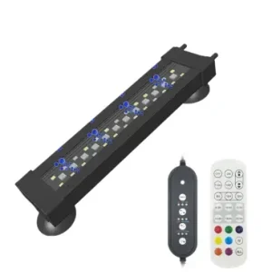 20cm akvarie armatur8W, kan bruges med luftpumpe, RGB+NW, IP68 | Dagens tilbud