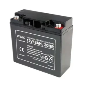12V / 18Ah blybatteri180x77x167mm, M5 terminal, ABS kabinet | Lav pris